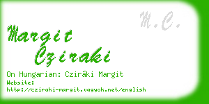 margit cziraki business card