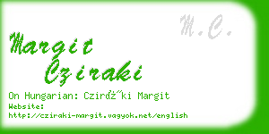 margit cziraki business card